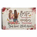 Personalized Bestie You've Given Me Memories I'll Never Forget Custom Canvas Framed Canvas Prints - Unframed Poster, White, 0.75'' Framed Canvas