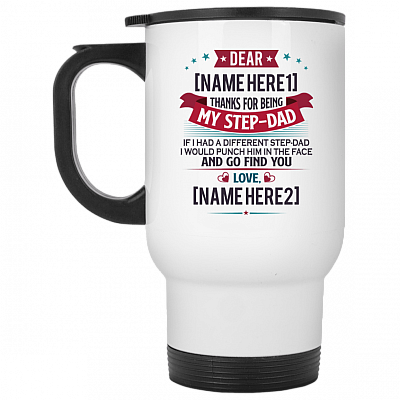 14 oz. White Travel Mug