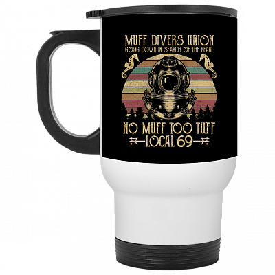 14 oz. White Travel Mug