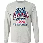 Frontline Warrior I Do My Part You Do Yours Nurse Appreciation Gifts Hoodie-Sweatshirt-Long Sleeve Shirt, Ash, Long Sleeve