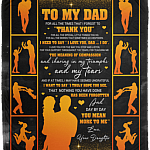 To My Dad for All the Times That I Forgot to Thank You Fleece Blanket - Premium Sherpa Blanket - Woven Blanket, White, Cozy Plush Fleece Blanket - 50x60