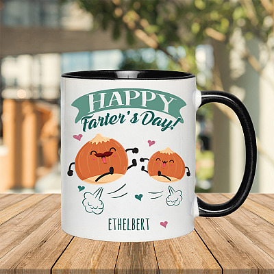 Alternative view of Personalized Happy Farter's Day Accent Coffee Mug - Cute Father's Day Gift