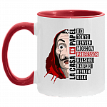 Professor Tokyo Berlin Accent Mug, White/Red, 11 oz. Accent Mug