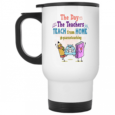 14 oz. White Travel Mug