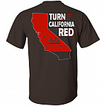 Turn California Red Print On Back Only - Plain Front T-Shirt - California State Flag Shirt, Dark Chocolate, Unisex T-Shirt Turn California Red Print On Back Only - Plain Front T-Shirt - California State Flag Shirt, Dark Chocolate, Unisex T-Shirt