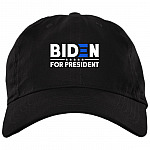 Biden for President - Face Cartoon Funny Twill Cap - High-Profile Snapback Hat - Trucker Hat, Black, Brushed Twill Dad Cap