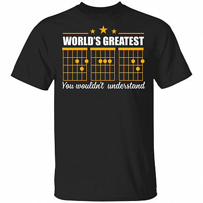 World's Greatest Dad You Wouldn't Understand Guitar Chord T-Shirt, Black, Unisex T-Shirt
