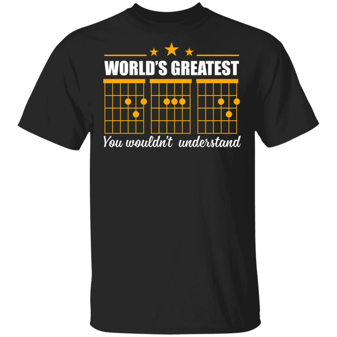 World's Greatest Dad You Wouldn't Understand Guitar Chord T-Shirt, Black, Unisex T-Shirt