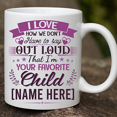 Alternative view of Personalized I Love How We Don't Have To Say Out Loud Coffee Mug - Beer Stein - Water Bottle