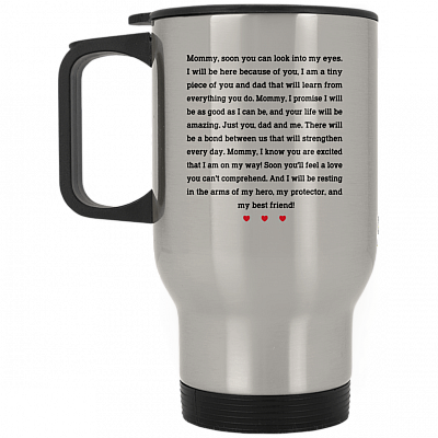 14 oz. Silver Travel Mug