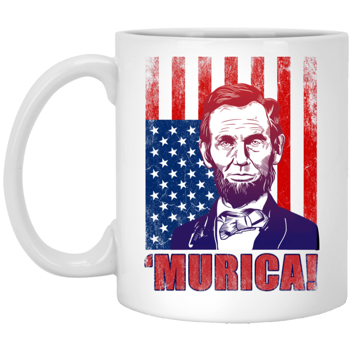 Funny Merica Mug Abraham Lincoln American President Murica Ceramic Coffee Mug - Beer Stein - Water Bottle - Color Changing Mug copy, White, 11 oz. White Mug Funny Merica Mug Abraham Lincoln American President Murica Ceramic Coffee Mug - Beer Stein - Water Bottle - Color Changing Mug copy, White, 11 oz. White Mug