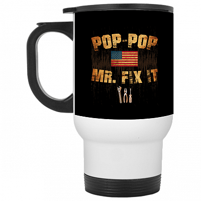 14 oz. White Travel Mug