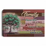 Family Like Branches On A Tree We All Grow In Different Directions Yet Framed Canvas - Unframed Poster, White, 0.75'' Framed Canvas