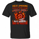 Meat Smoking Pork Pulling Chicken Jerking Butt Rubbing BBQ Pitmaster T-Shirt - Funny BBQ Gifts, Black, Unisex T-Shirt