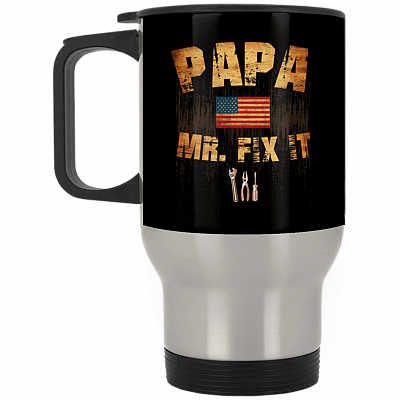 14 oz. Silver Travel Mug