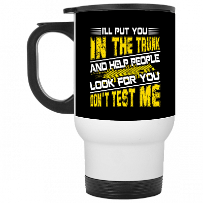 14 oz. White Travel Mug