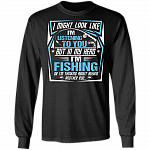 I Might Look Like I'm Listening To You But In My Head I'm Fishing Hoodie - Sweatshirt - Long Sleeve Shirt, Black, Long Sleeve