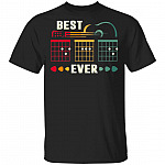Best Dad Ever Guitar Vintage Retro T-Shirt - Guitar Dad Gifts, Black, Unisex T-Shirt