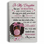 You Are So Beautiful Inside and Out Gallery Wrapped Framed Canvas Prints - Unframed Poster, White, 0.75'' Framed Canvas