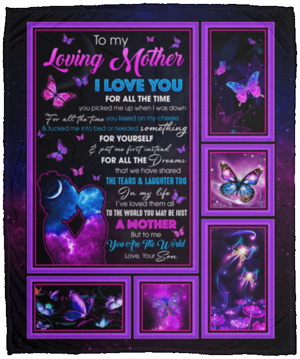 Mom Blankets From Son | To My Mother I Love You From Son Sherpa Blanket ...