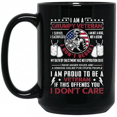 15 oz. Black Mug