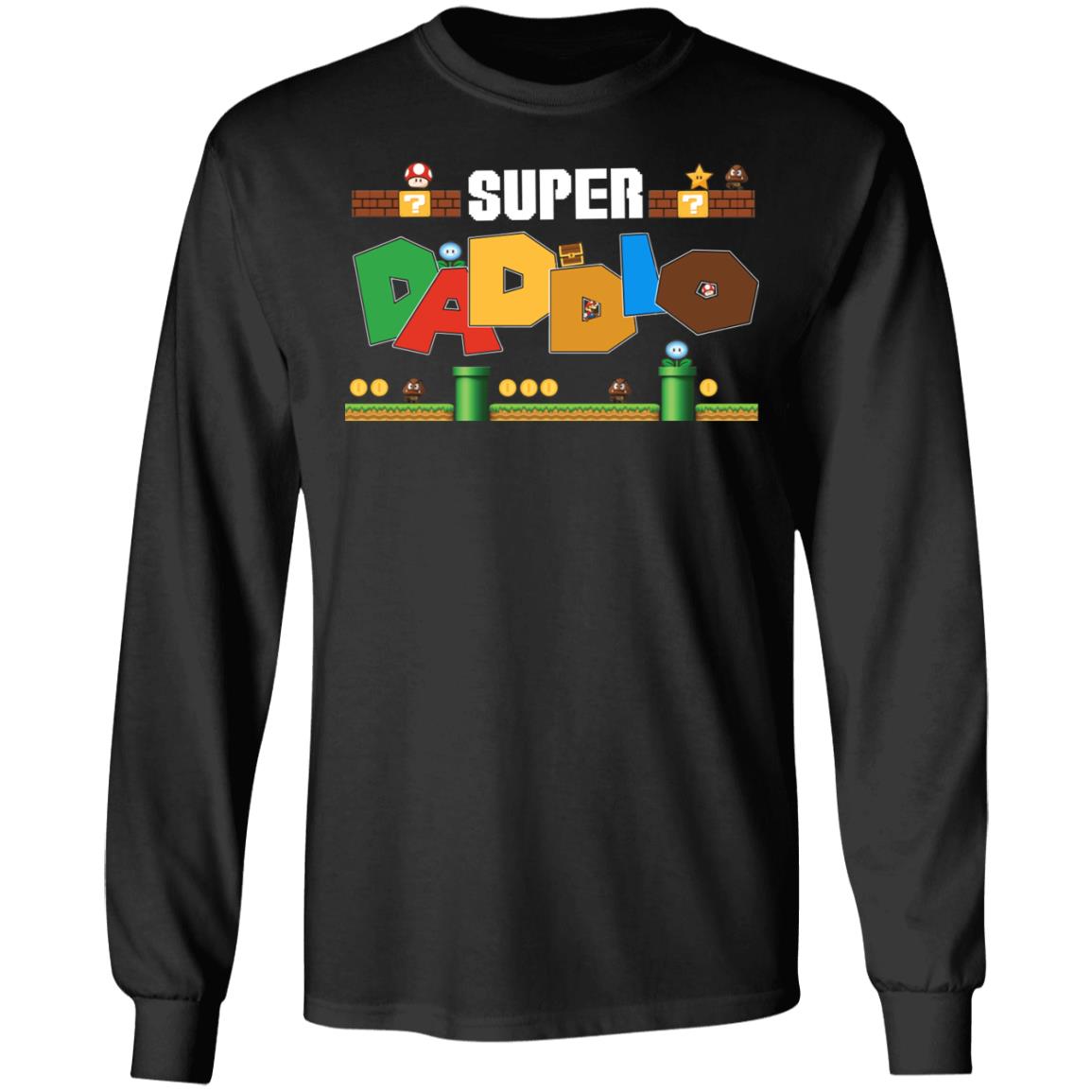Father's Day Gift Super Daddio Hoodie - Sweatshirt - Long Sleeve Shirt - Funny Gaming Dad Shirt, Black, Long Sleeve Father's Day Gift Super Daddio Hoodie - Sweatshirt - Long Sleeve Shirt - Funny Gaming Dad Shirt, Black, Long Sleeve