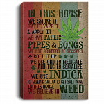 In This House Canvas Poster, White, 0.75'' Framed Canvas