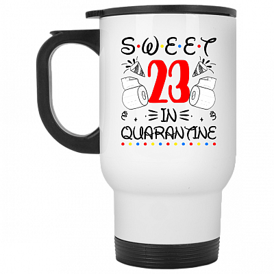 14 oz. White Travel Mug