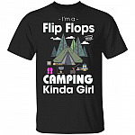 Flip Flop and Camping Kinda Girl Shirt, Black, Unisex T-Shirt Flip Flop and Camping Kinda Girl Shirt, Black, Unisex T-Shirt