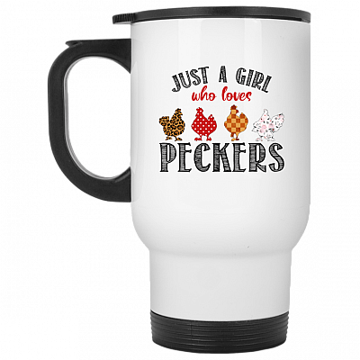 14 oz. White Travel Mug