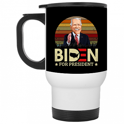 14 oz. White Travel Mug