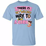 There Is No Wrong Way To Be A Girl Cute Youth Shirt for Kids, Light Blue, Youth T-Shirt