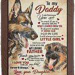 To My Daddy So Much Of Me Is Made From What I Learned From You Fleece Blanket - Premium Sherpa Blanket, White, Cozy Plush Fleece Blanket - 50x60