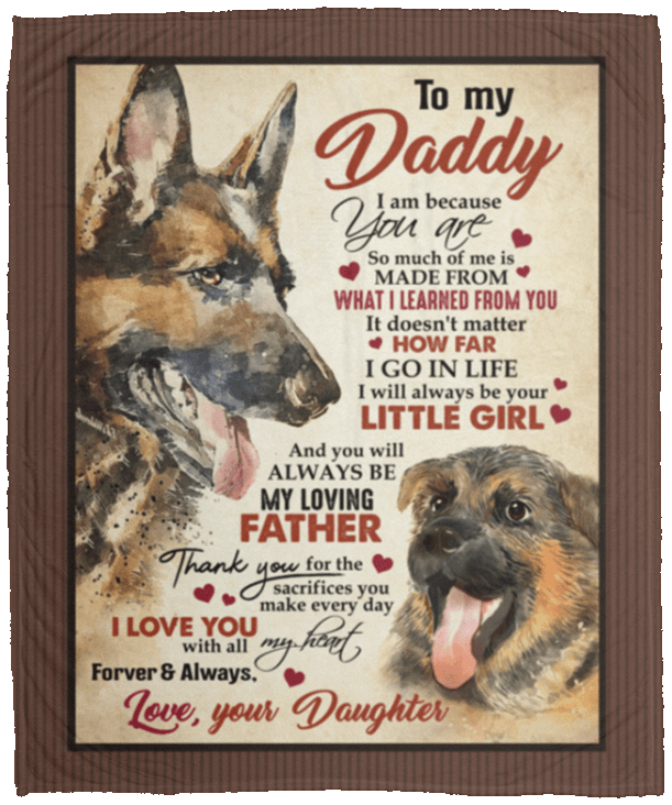 To My Daddy So Much Of Me Is Made From What I Learned From You Fleece Blanket - Premium Sherpa Blanket, White, Cozy Plush Fleece Blanket - 50x60