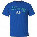 Diabetic AF Diabetes Awareness T-Shirt, Royal, Unisex T-Shirt Diabetic AF Diabetes Awareness T-Shirt, Royal, Unisex T-Shirt