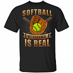 Softball Withdrawal Is Real T-Shirt - Softball Lover Gifts, Black, Unisex T-Shirt