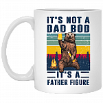 It's Not a Dad Bod It's a Father Figure Father's Day Mug - Beer Stein - Water Bottle - Color Changing Mug, White, 11 oz. White Mug