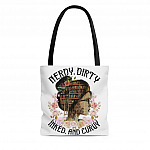 Nerdy Dirty Inked and Curvy All Over Print Tote Bag - Shoulder Bag