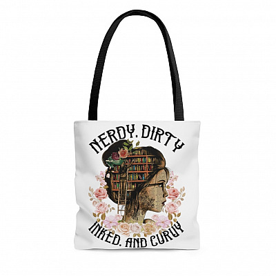 Nerdy Dirty Inked and Curvy All Over Print Tote Bag - Shoulder Bag
