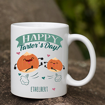 Alternative view of Personalized Happy Farter's Day Coffee Mug - Beer Stein - Water Bottle - Cute Father's Day Gift