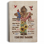 Surrounded by Your Glory Will I Dance For You Framed Canvas Prints - Unframed Poster - Home Decor Wall Art, White, 0.75'' Framed Canvas