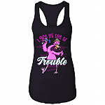 I Get Us Out Of Trouble Ladies Racerback Tank-I'm The Bestie Warning Fun Drunk Wine Beer Drinking #2 Tank Top, Black, Ladies Racerback Tank I Get Us Out Of Trouble Ladies Racerback Tank-I'm The Bestie Warning Fun Drunk Wine Beer Drinking #2 Tank Top, Black, Ladies Racerback Tank