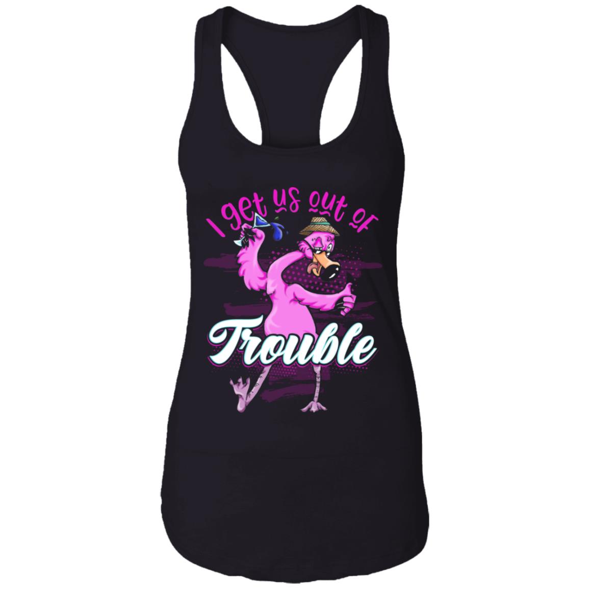 I Get Us Out Of Trouble Ladies Racerback Tank-I'm The Bestie Warning Fun Drunk Wine Beer Drinking #2 Tank Top, Black, Ladies Racerback Tank I Get Us Out Of Trouble Ladies Racerback Tank-I'm The Bestie Warning Fun Drunk Wine Beer Drinking #2 Tank Top, Black, Ladies Racerback Tank