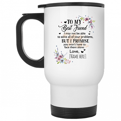 14 oz. White Travel Mug