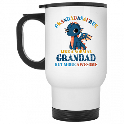 14 oz. White Travel Mug