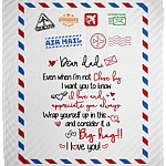Dear Dad Even When I'm Not Close By I Want You To Know I Love and Appreciate You Fleece - Premium Sherpa Blanket, White, Cozy Plush Fleece Blanket - 50x60