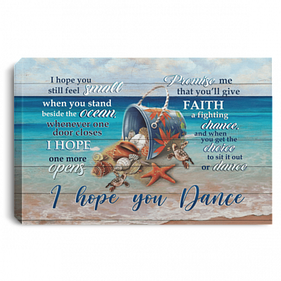 I Hope You Still Feel Small When You Stand Beside The Ocean Framed Canvas - Unframed Poster - Love Ocean Wall Art, White, 0.75'' Framed Canvas