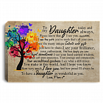 Mom To Daughter Today and Always Please Know That I See You and I Love You Framed Canvas Prints - Unframed Poster, White, 0.75'' Framed Canvas