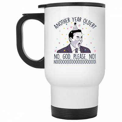 14 oz. White Travel Mug