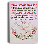 We Remember The Babies Gallery Wrapped Framed Canvas Prints - Miscarriage and Baby Loss Unframed Poster, White, 0.75'' Framed Canvas